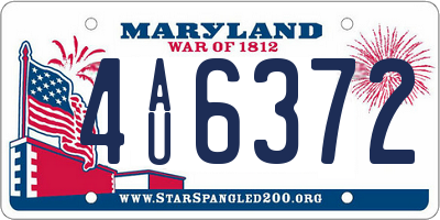 MD license plate 4AU6372