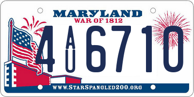 MD license plate 4AU6710