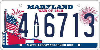 MD license plate 4AU6713