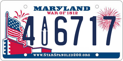 MD license plate 4AU6717