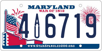 MD license plate 4AU6719