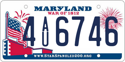 MD license plate 4AU6746
