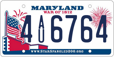 MD license plate 4AU6764