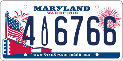 MD license plate 4AU6766