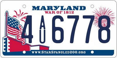 MD license plate 4AU6778