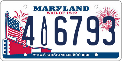 MD license plate 4AU6793