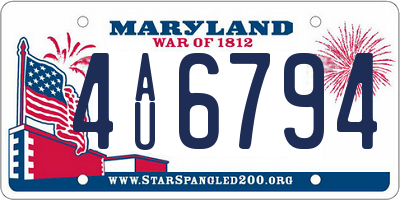 MD license plate 4AU6794