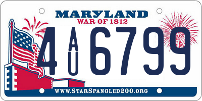 MD license plate 4AU6799