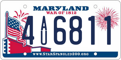 MD license plate 4AU6811