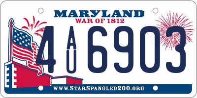 MD license plate 4AU6903
