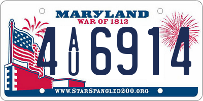 MD license plate 4AU6914