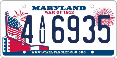 MD license plate 4AU6935