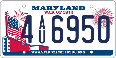 MD license plate 4AU6950