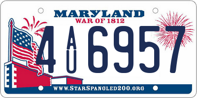 MD license plate 4AU6957