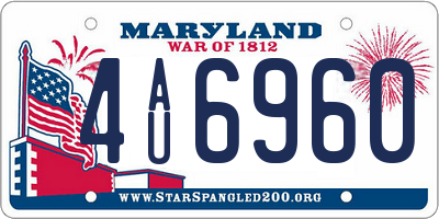 MD license plate 4AU6960