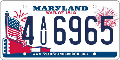 MD license plate 4AU6965