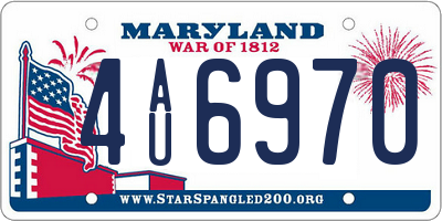 MD license plate 4AU6970