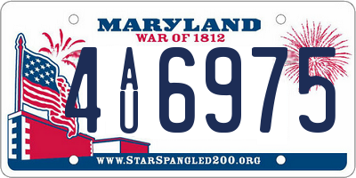 MD license plate 4AU6975