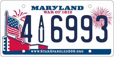 MD license plate 4AU6993
