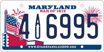 MD license plate 4AU6995