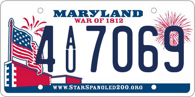MD license plate 4AU7069