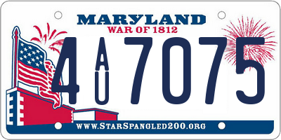 MD license plate 4AU7075