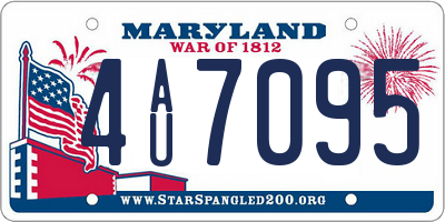 MD license plate 4AU7095