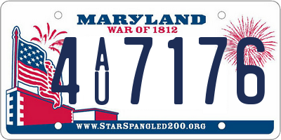 MD license plate 4AU7176