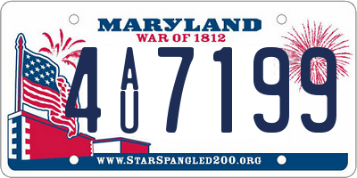 MD license plate 4AU7199