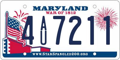 MD license plate 4AU7211
