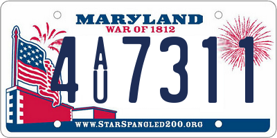 MD license plate 4AU7311