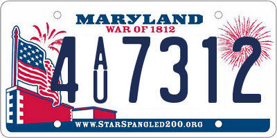 MD license plate 4AU7312