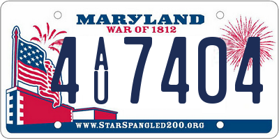 MD license plate 4AU7404