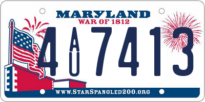 MD license plate 4AU7413