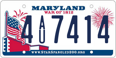 MD license plate 4AU7414