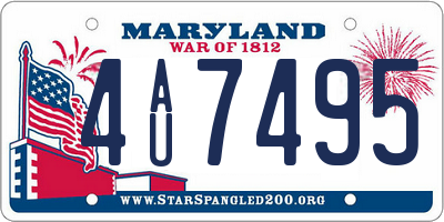 MD license plate 4AU7495