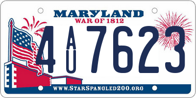 MD license plate 4AU7623