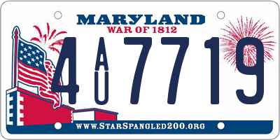 MD license plate 4AU7719