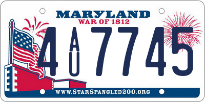 MD license plate 4AU7745