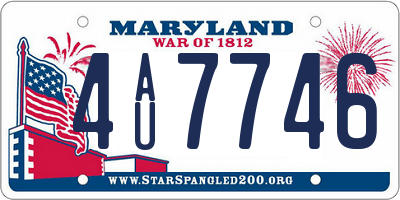MD license plate 4AU7746