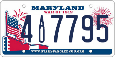 MD license plate 4AU7795