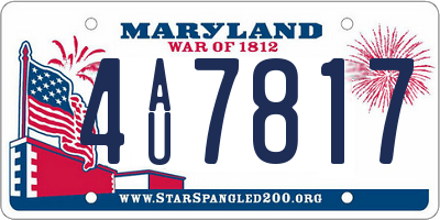 MD license plate 4AU7817