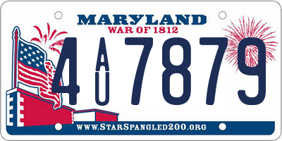 MD license plate 4AU7879