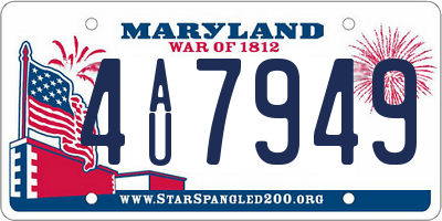 MD license plate 4AU7949
