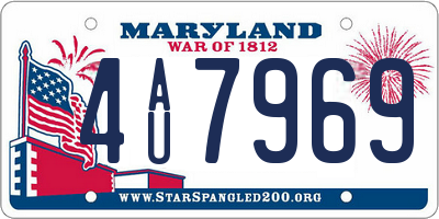 MD license plate 4AU7969