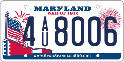 MD license plate 4AU8006