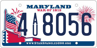 MD license plate 4AU8056