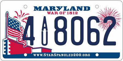MD license plate 4AU8062