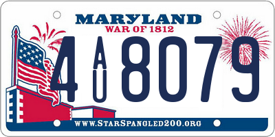 MD license plate 4AU8079