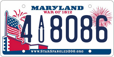 MD license plate 4AU8086